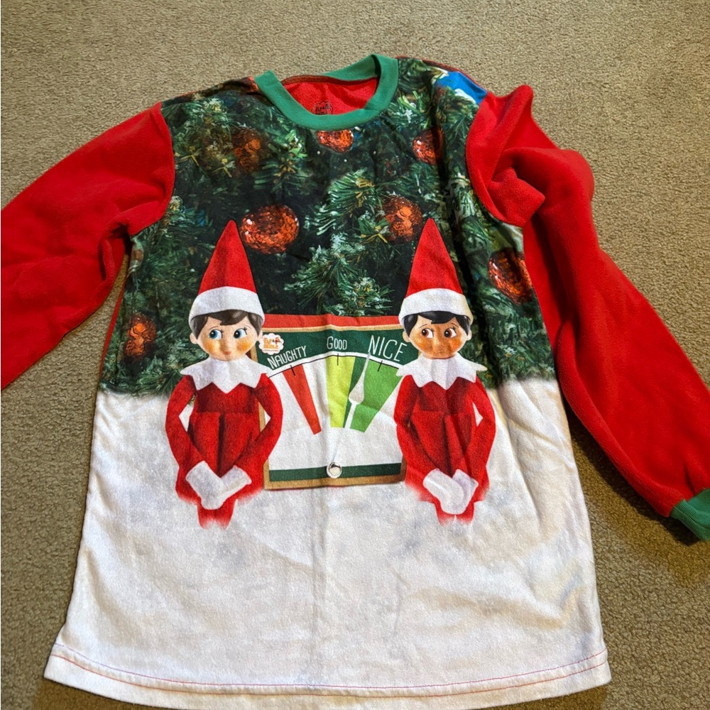 2 Festive Elf Long Sleeve Kids Tee